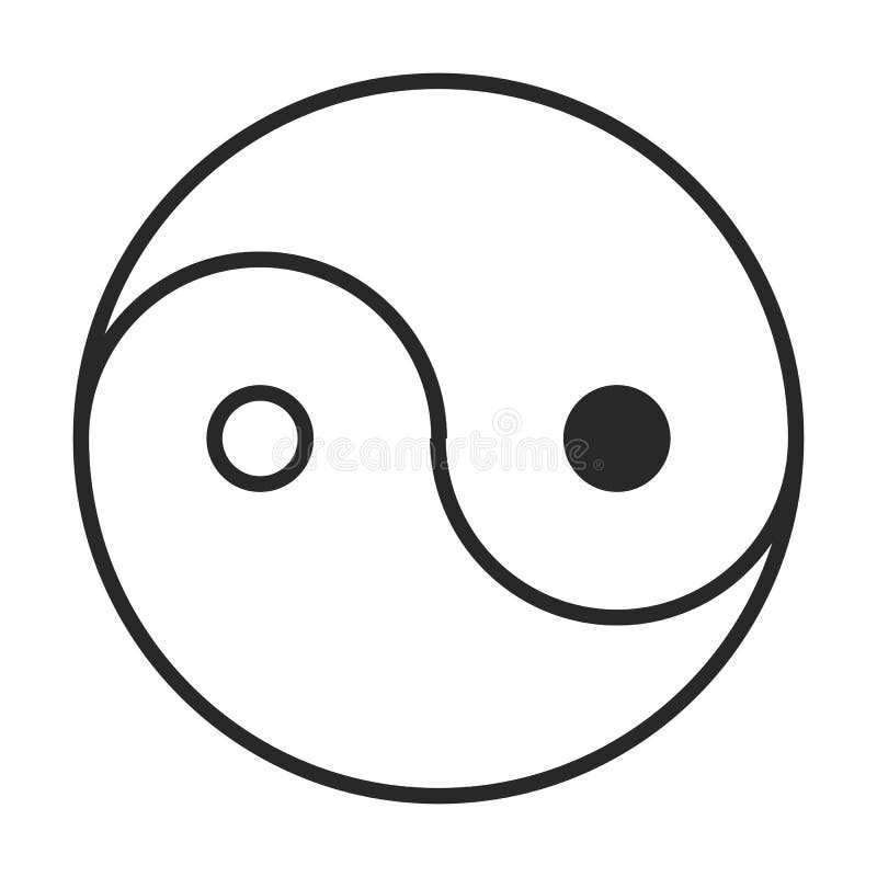 Yin-yang icon in simple outline style. This icon are perfect for your websites and applications. Yin-yang icon in simple outline style. This icon are perfect for your websites and applications.