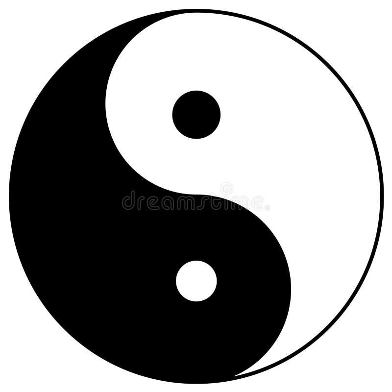 Yang yin ilustracji