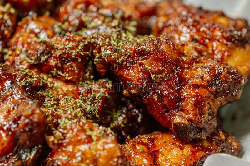 Yangnyeom Chicken, Korean Style Seasoned Fried Chicken Stock Image
