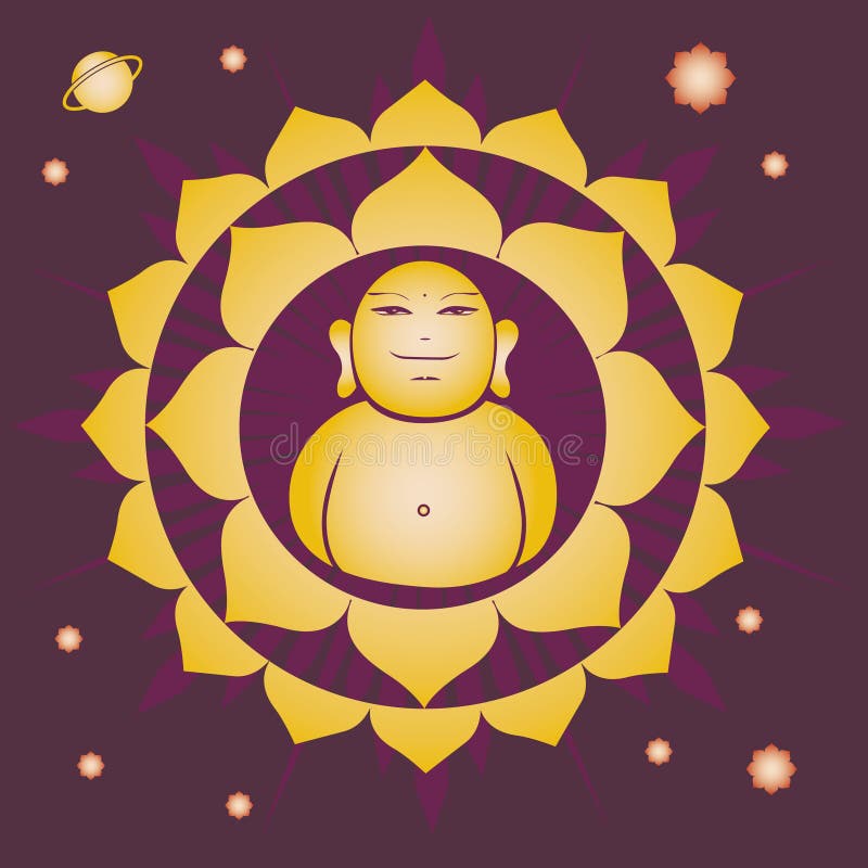 Yantra de Lotus Buddah da mola ilustração royalty free Yantra de Lotus Buddah da mola ilustração royalty free