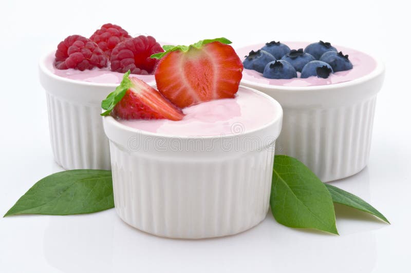 Yaourt et fruit image stock Yaourt et fruit image stock