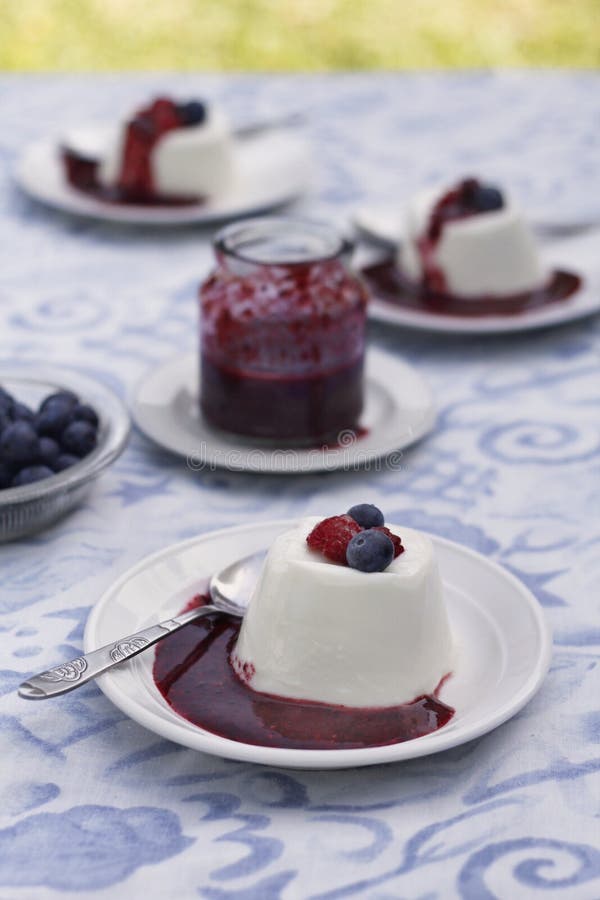 Yaourt Panna Cotta De Vanille Photo stock Image du vanille, dessert