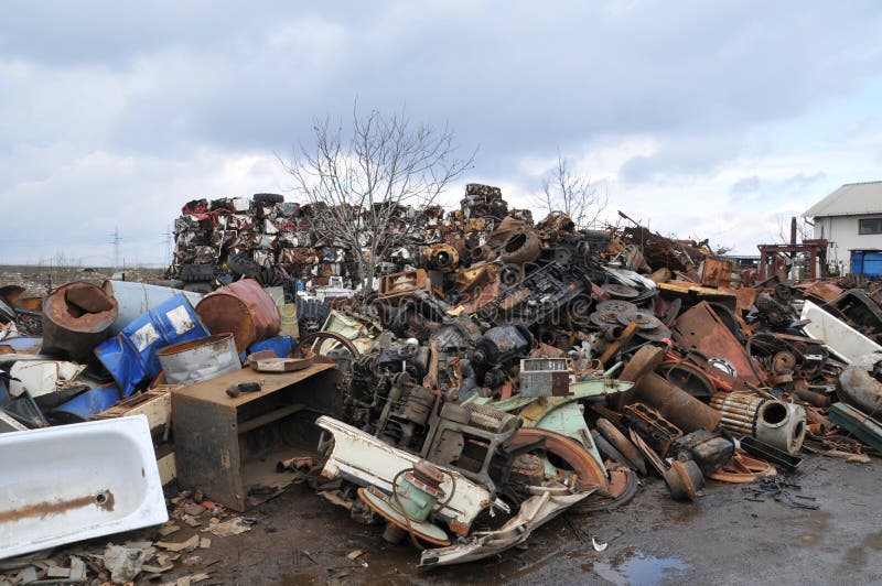 Junk yard. pile of scrap metal. Junk yard. pile of scrap metal