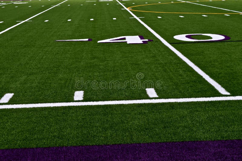Football Field 40 Yard Line Stock Photo Image of brown, hobby 3291852