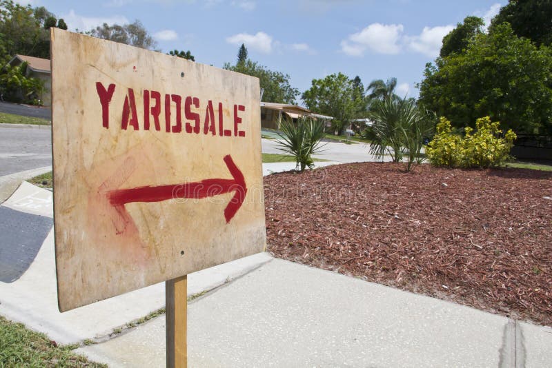 Yard sale sign stock image. Image of yard, garage, hedge 25880559
