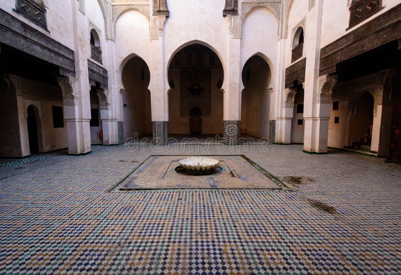 Yarda interna Riad, Marruecos fotografía de archivo Yarda interna Riad, Marruecos fotografía de archivo