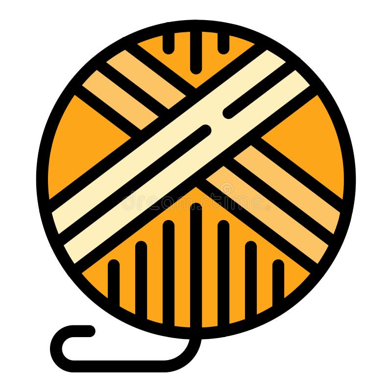 Yarn Ball Icon Color Outline Vector Stock Illustration - Illustration