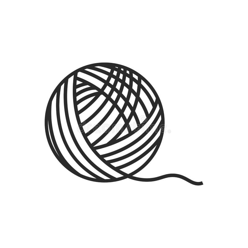 Yarn ball illustration stock vector. Illustration of hobby 264195295