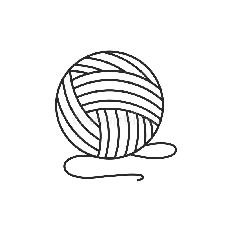 Yarn ball illustration stock vector. Illustration of soft 264195300