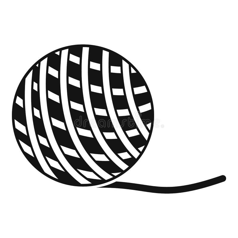 Ball Of Yarn Vector Outline Stock Vector - Illustration of decoration