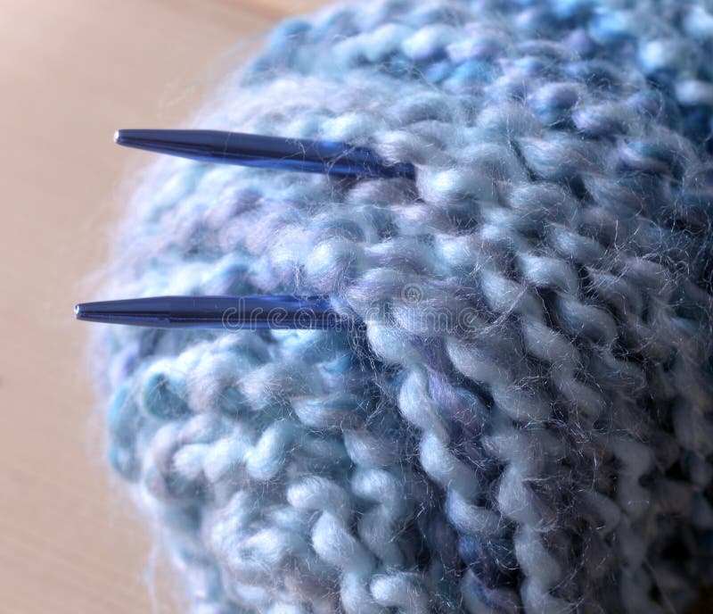 Yarn knitting needles. stock image. Image of embroidery 45998315