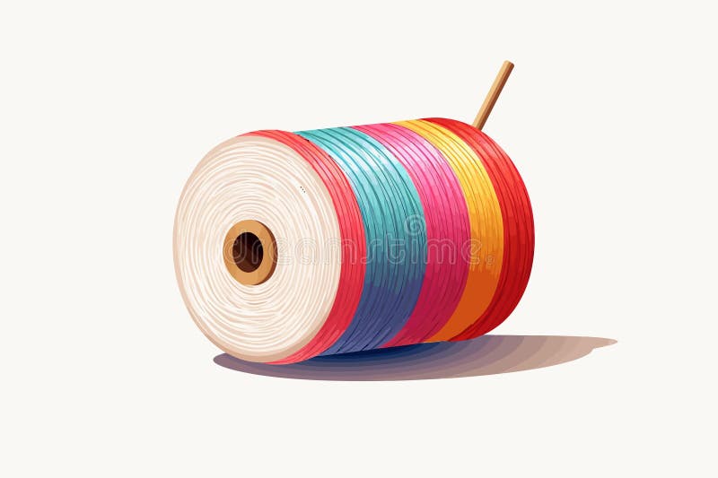 Yarn Thread Reel Isolated Vector Style Illustration Stock Vector Illustration of handmade