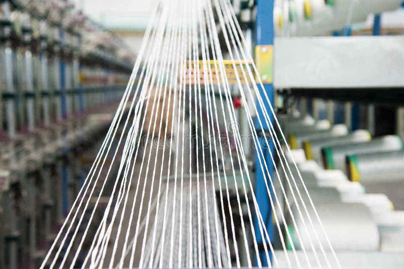 Yarn Thread Running in the Machine Stock Image Image of loom