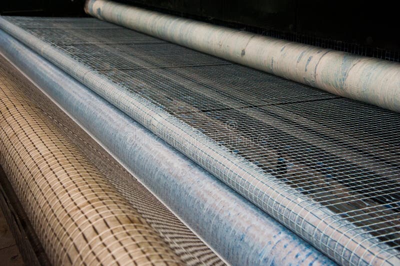 Yarn Thread Running in the Machine Stock Image Image of factory