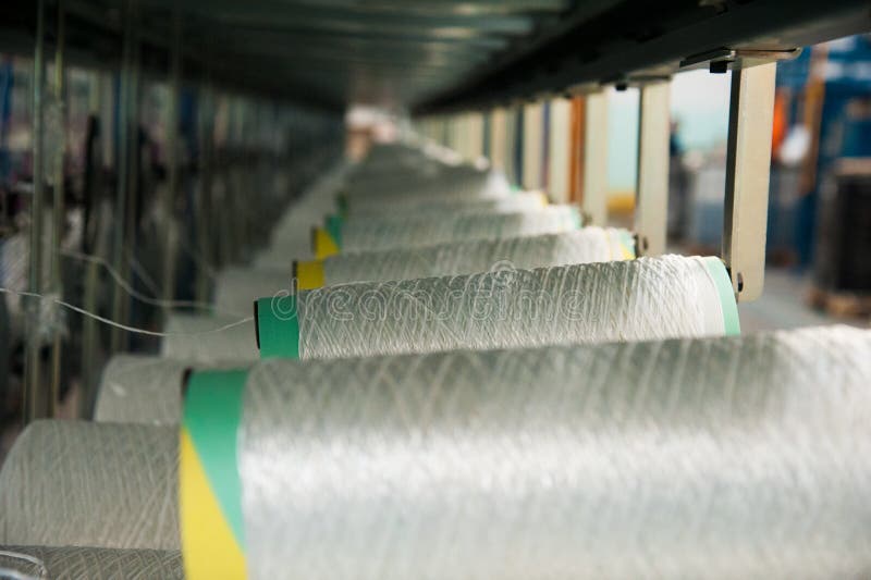 Yarn Thread Running in the Machine Stock Image Image of manufacturing