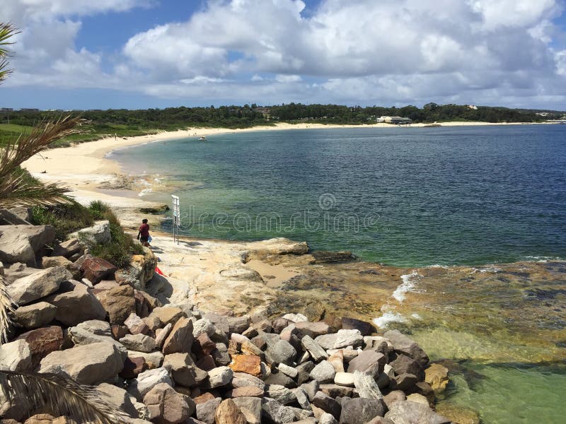 Yarra Bay Beach stock photo. Image of clear, coast, cloud 90553900