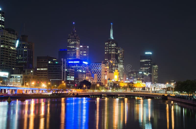 Yarra River, Melbourne City Skyline royalty free stock photography