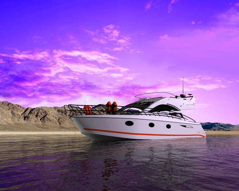 Yate moderno stock de ilustración. Ilustración de marinero 10636171