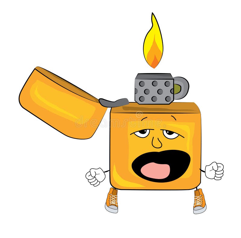 Sad lighter cartoon stock illustration. Illustration of sorrow 48180427