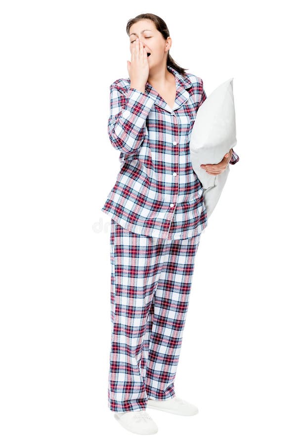 Woman With A Pillow Stock Image Image Of Comfortable 34786601