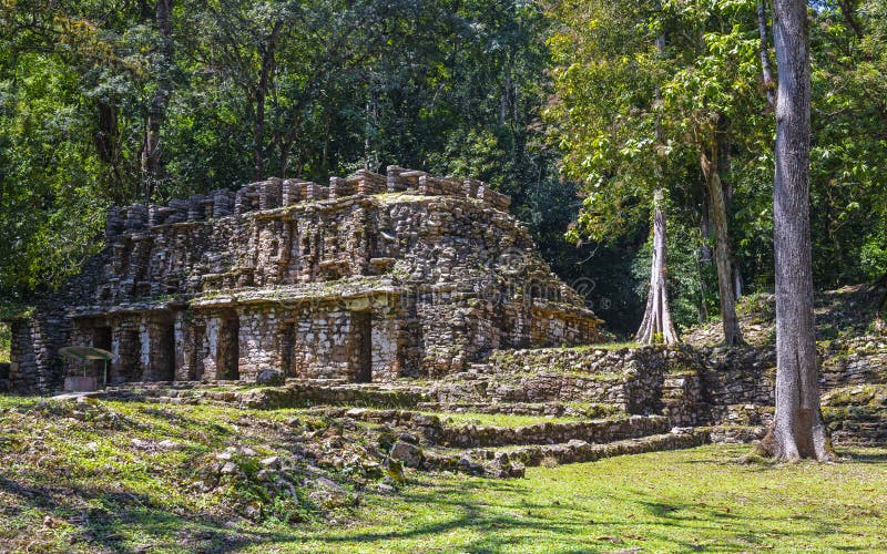 Yaxchilan Labyrinth Building, Chiapas, Mexico Stock Image - Image of ...