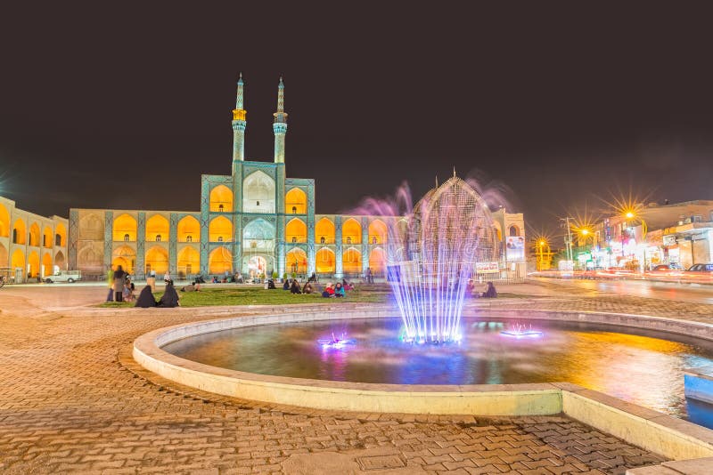 Yazd bis zum Nacht lizenzfreie stockfotografie Yazd bis zum Nacht lizenzfreie stockfotografie