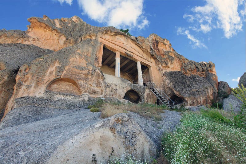 Yazilikaya pajasstad, Eskisehir, Turkiet royaltyfri bild Yazilikaya pajasstad, Eskisehir, Turkiet royaltyfri bild