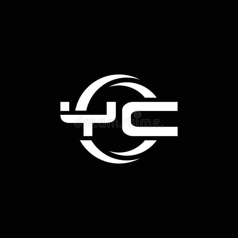 YC Logo Monogram Design Template stock illustration