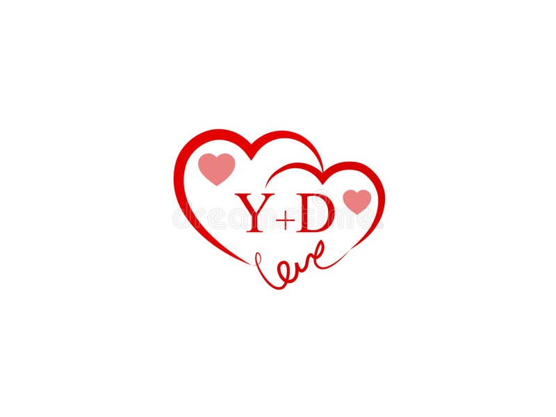 YD Initial Heart Shape Red Colored Logo Stock Vector - Illustration of invitation, gold: 129816483 YD Initial Heart Shape Red Colored Logo Stock Vector - Illustration of invitation, gold: 129816483