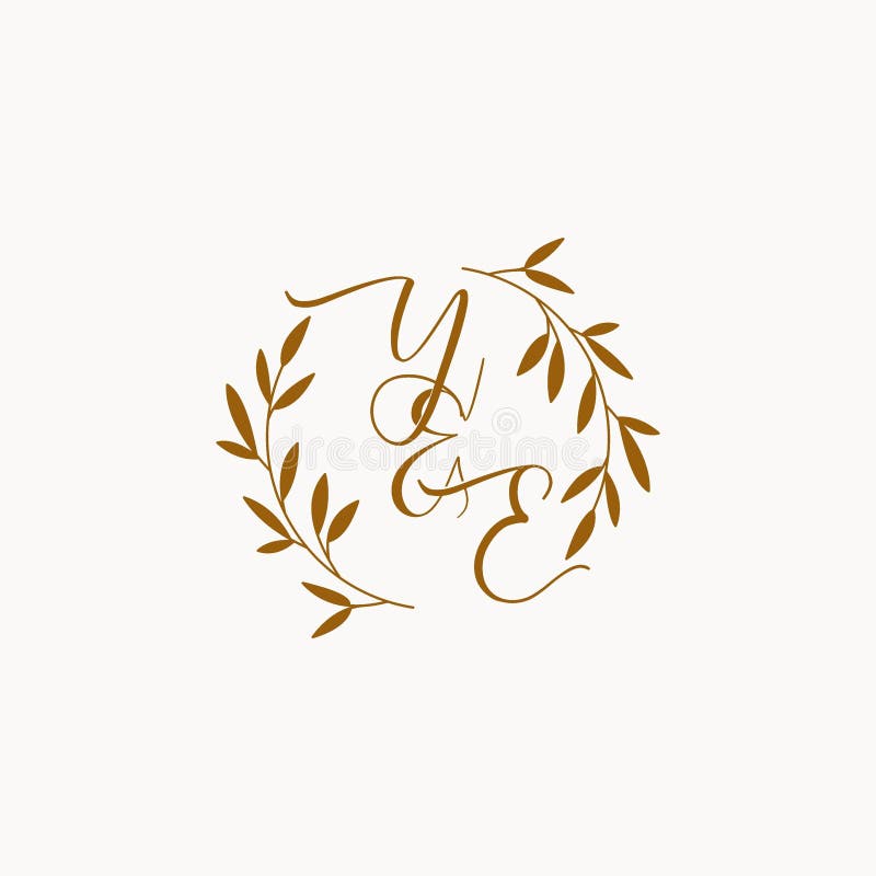 YE initial wedding monogram logo vector illustration