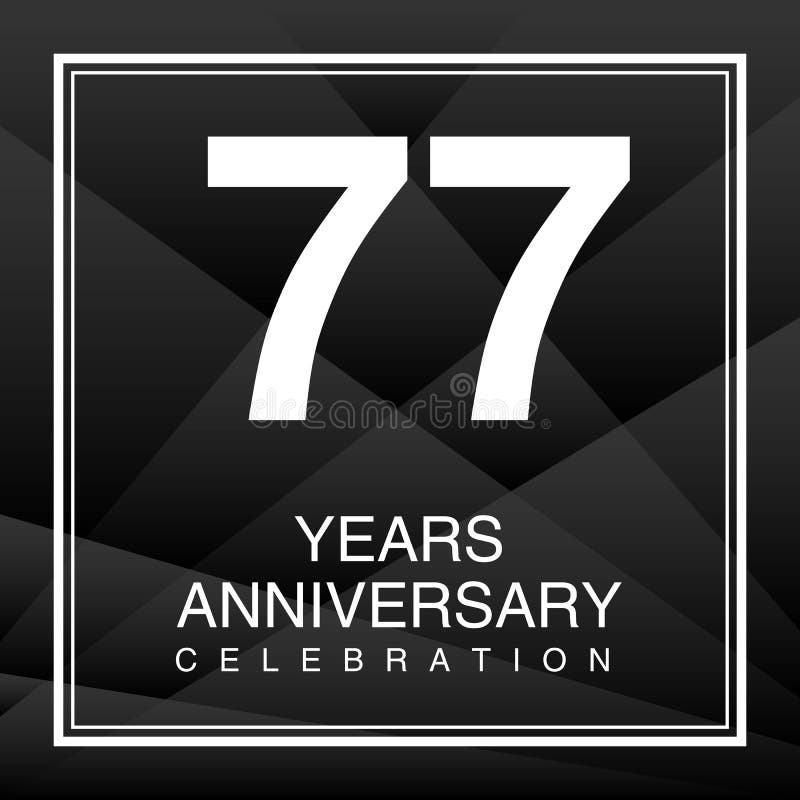 Luxury 77th birthday logo 77 years celebration Vector Image