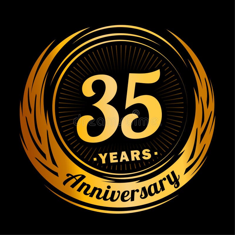 35 Year Anniversary. Elegant Anniversary Design. 35th Logo. Stock ...