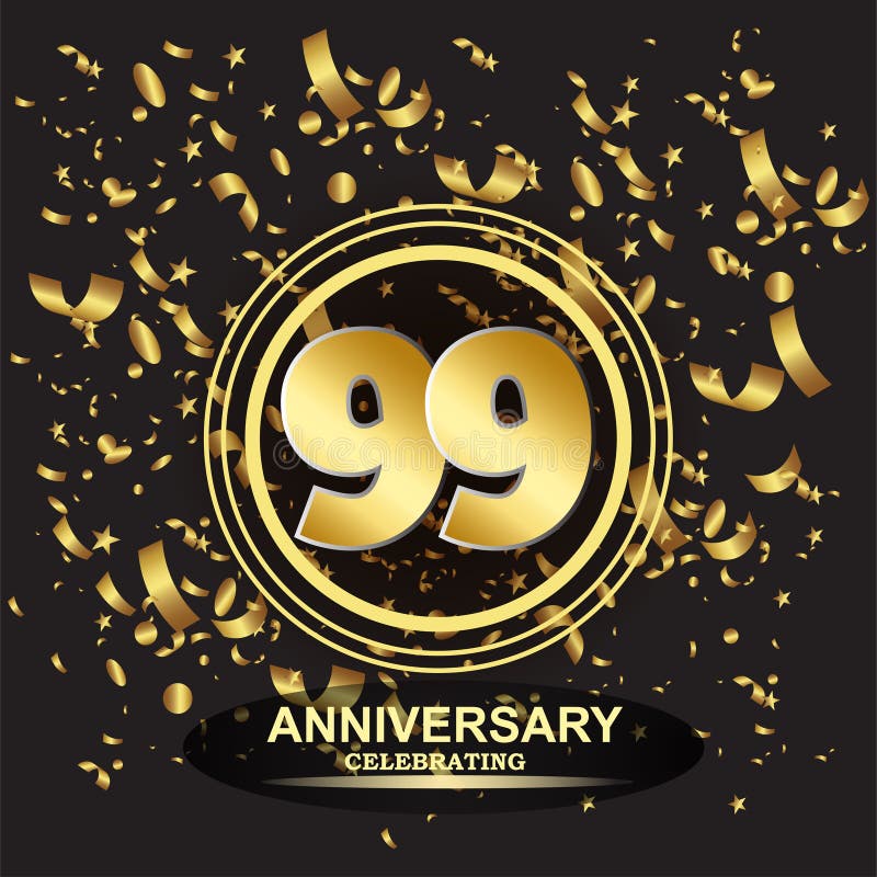 99 year anniversary logo template vector