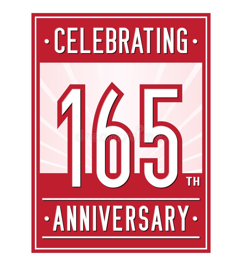 165 Years Celebrating Anniversary Design Template. 165th Logo. Vector ...