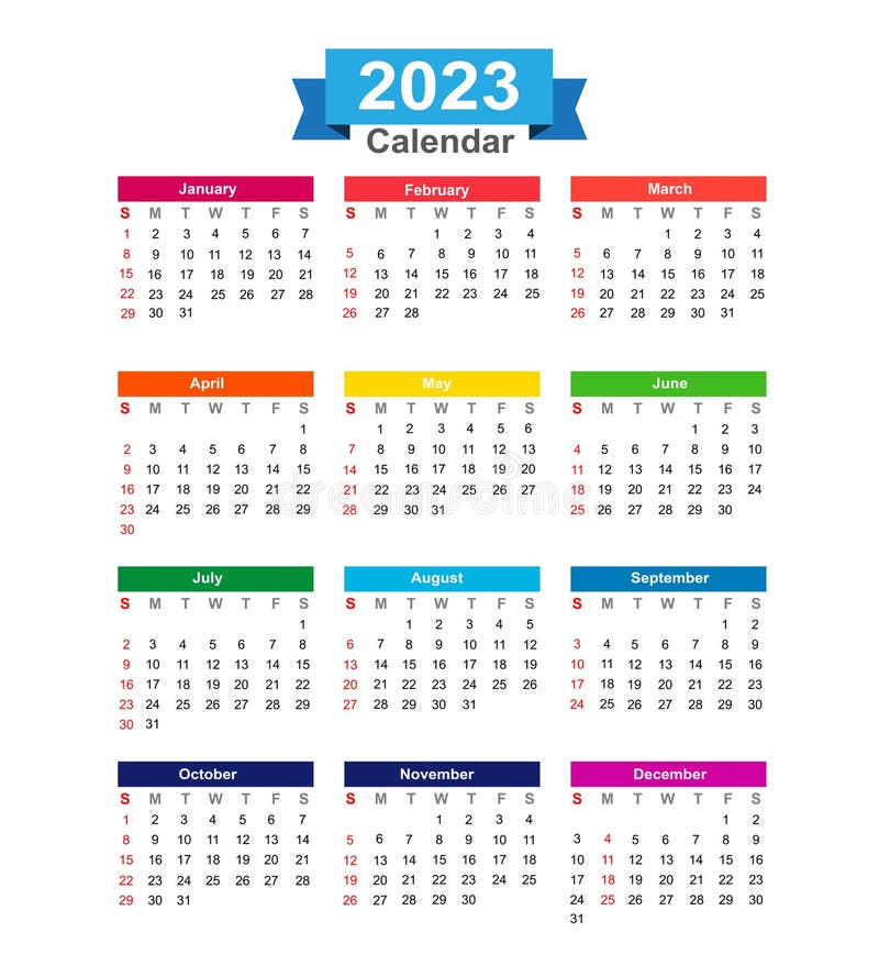 2024 Year Calendar Isolated on White Background Vector Stock Vector