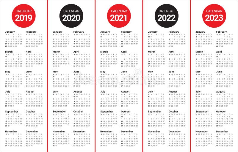 Year 2019 2020 2021 2022 2023 Calendar Vector Design Template Stock Vector Illustration Of 2020 Date 126063307 kalender 2021 tema juventus