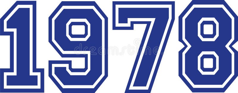 Download 1978 Year college font stock vector. Illustration of ...