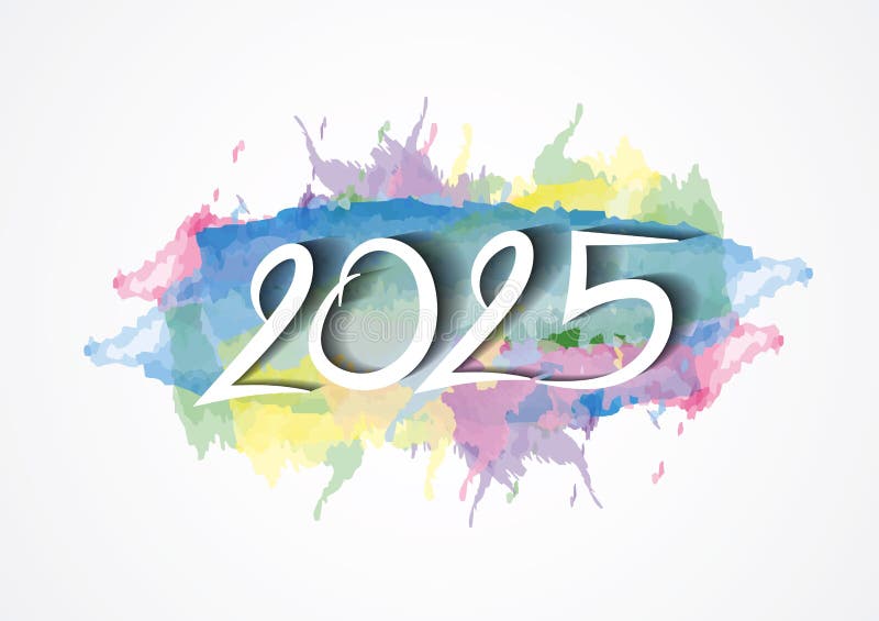 2025 Text Sign Illustration Stock Vector Illustration of 2026, date Calendar 2025 Cover Page