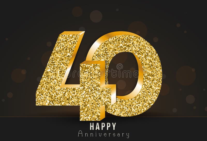 70 - year happy anniversary banner. 70th anniversary gold logo on