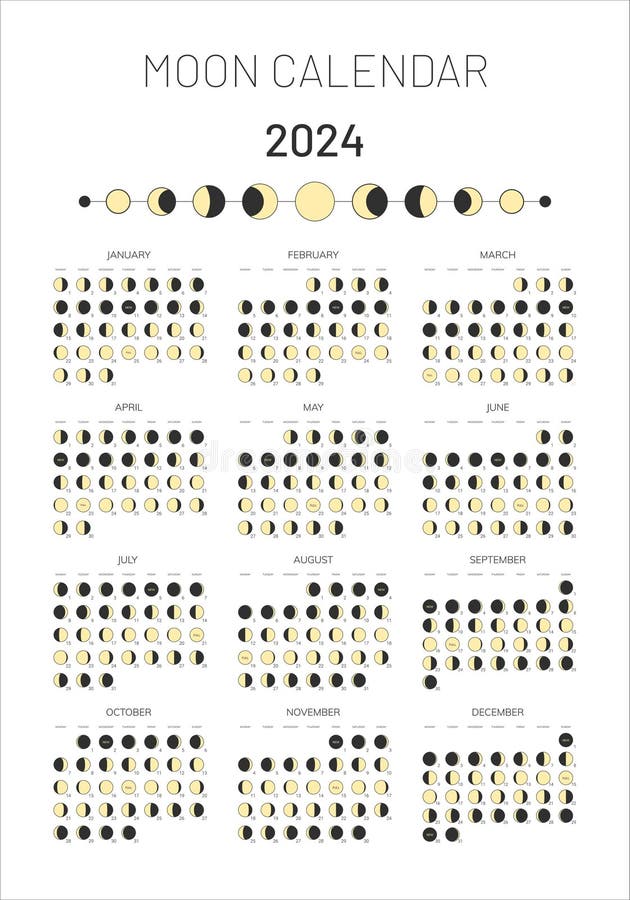 Calendar 2024 Moon Stock Illustrations – 520 Calendar 2024 Moon Stock  Illustrations, Vectors & Clipart - Dreamstime