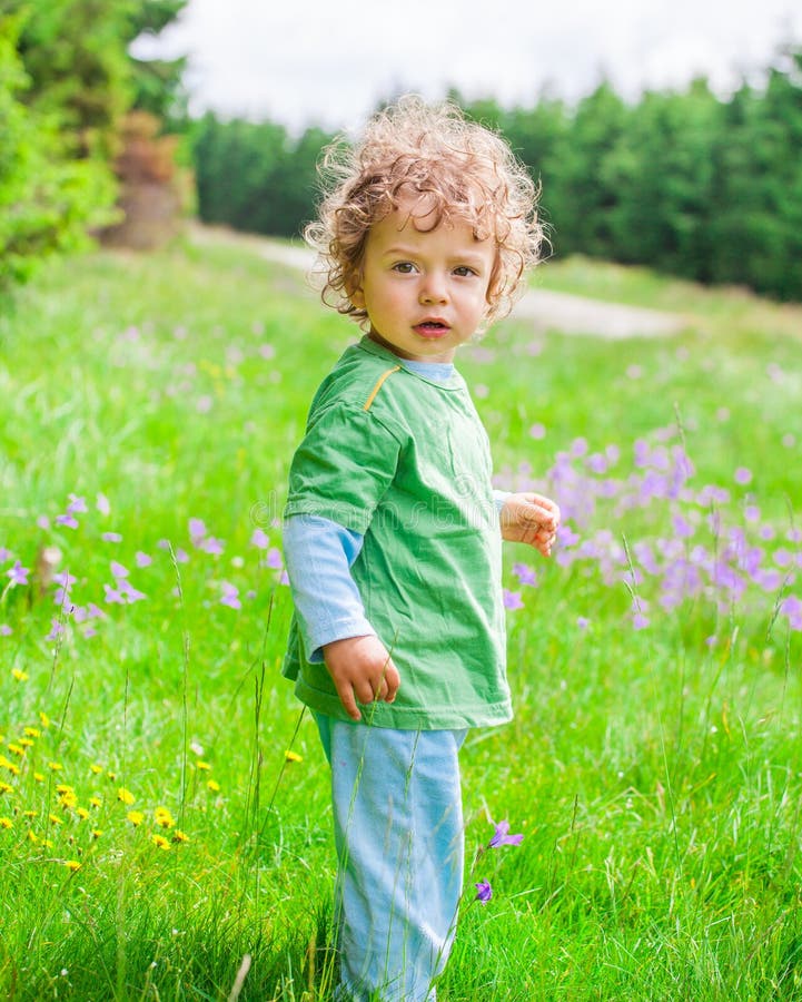 1 Year Old Baby Boy Portrait Stock Image Image of youth, curly 57192585