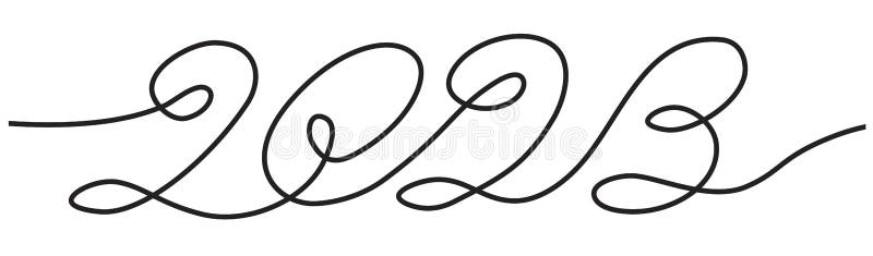 Year One Continuous Line Art Drawing Year One Continuous Line Doodle Drawing Simple Hand Drawn Year Number Editable Vector 240600498 