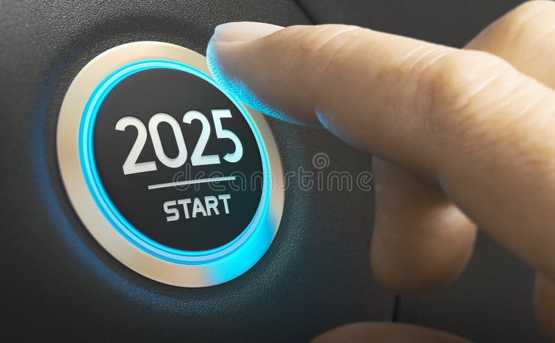 Year 2025 Start, Two Thousand and Twenty Five Concept vector illustration