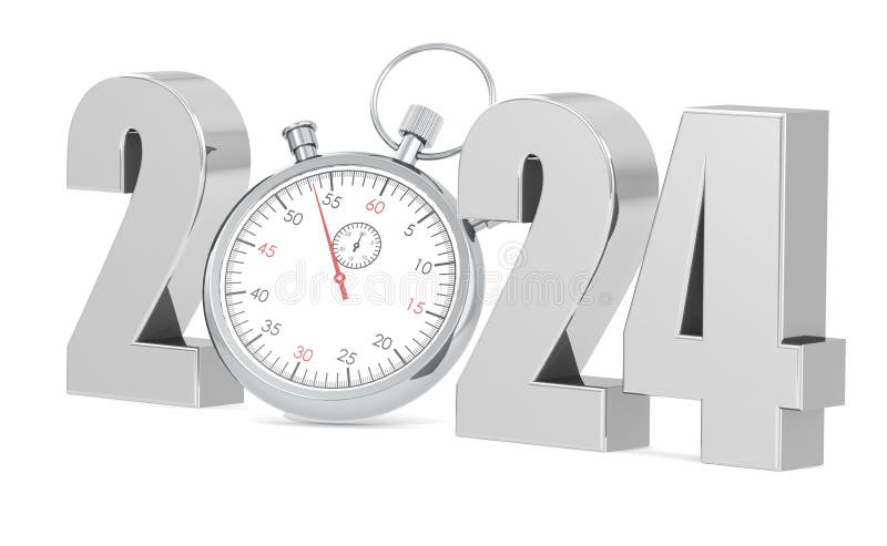 Year Stopwatch Isolated D Rendering 254022799 