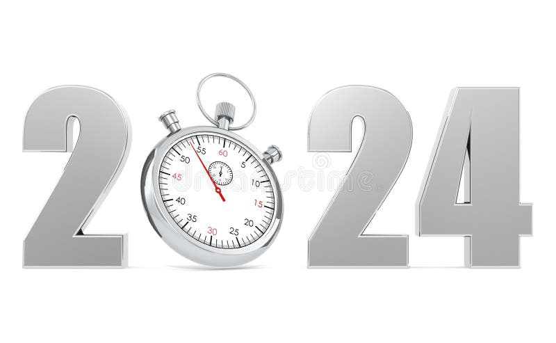 Year Stopwatch Isolated D Rendering 258198185 