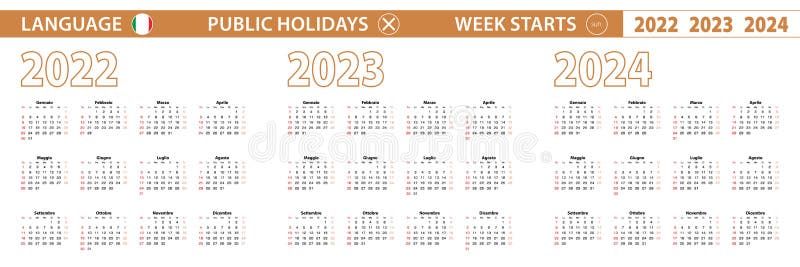 italian-horizontal-pocket-calendars-for-2022-week-starts-sunday-stock-vector-illustration-of