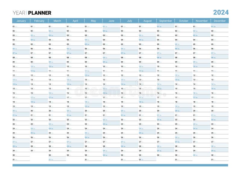 Calendrier 2024 Francais Printable Monthly Planner A4, Letter, Legal, A3  Calendar Horizontal Calendar Instant Download PDF 