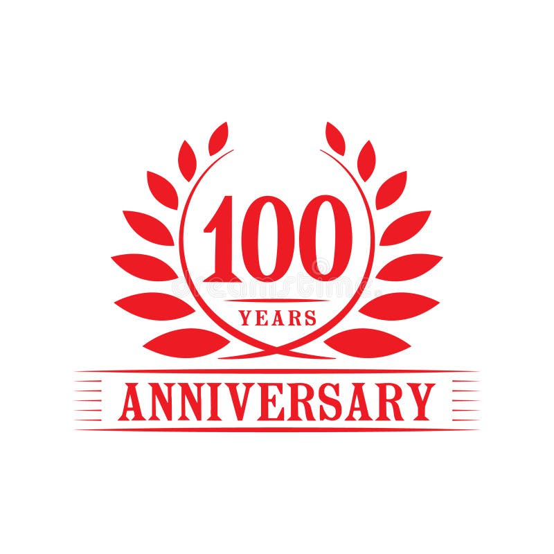 100 Years Anniversary Celebration Logo. 100th Anniversary Luxury Design
