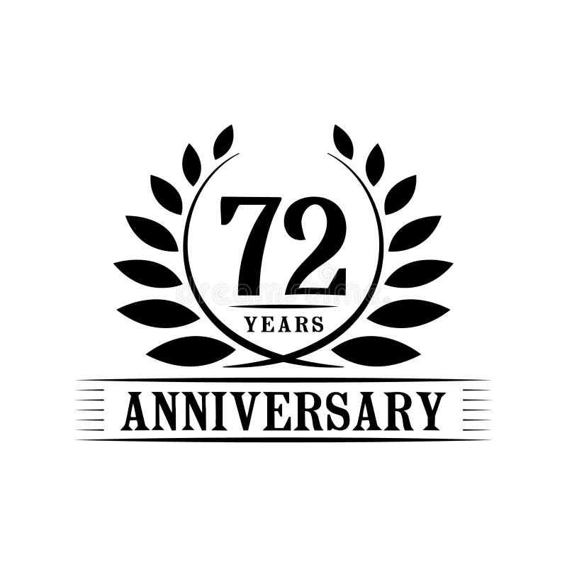 72 Years Anniversary Celebration Logo. 72nd Anniversary Luxury Design ...