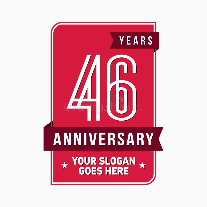 46 Years Celebrating Anniversary Design Template. 46th Logo. Vector and ...